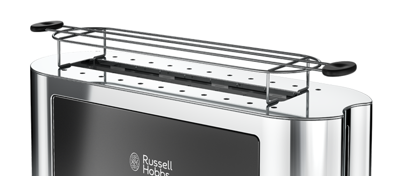 Russell hobbs black glass toaster discount
